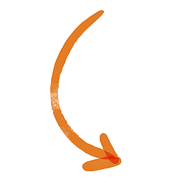 矢量卡通装饰手绘箭头免抠