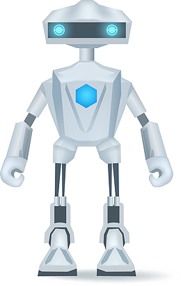 矢量机器人png素材图