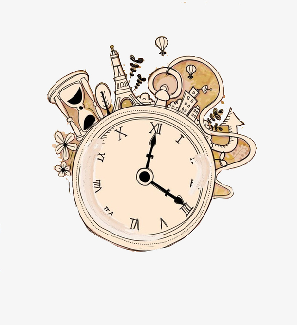 可爱钟表免抠素材