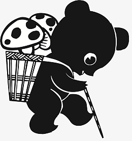 背着小背篓的小熊