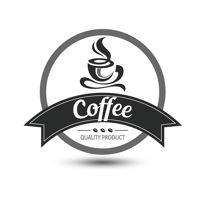 圆形创意咖啡矢量logo