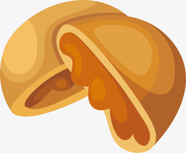 矢量图新鲜可口的蛋黄派