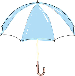 撑开的雨伞