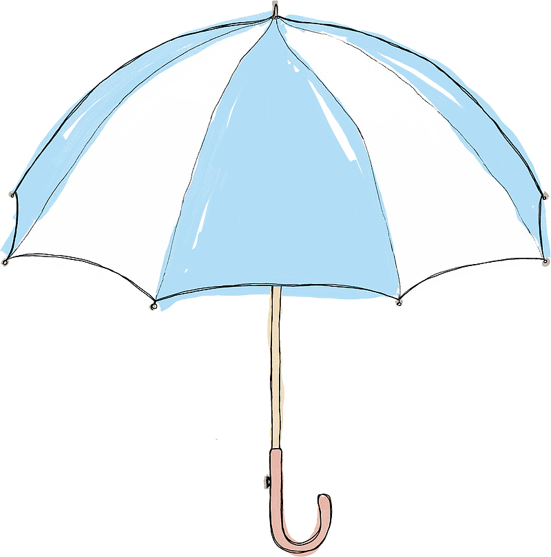 撑开的雨伞