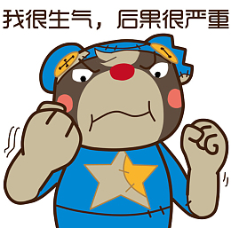 生气的卡通暴力熊