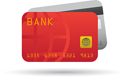 卡通红色银行卡