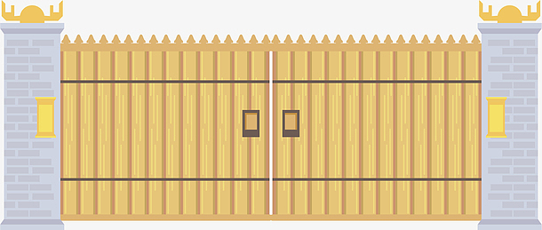 欧式卡通木门免抠png装饰