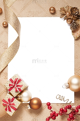 圣诞节海报背景边框元素