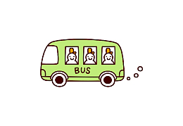 绿色卡通公共汽车