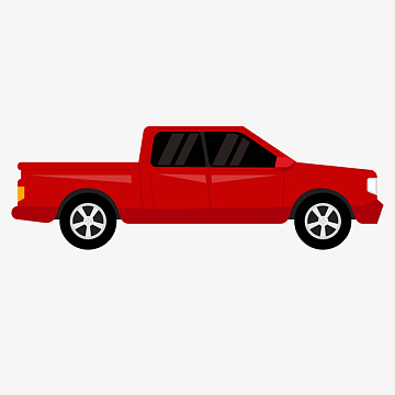 卡通皮卡车矢量图下载