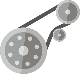 传送带矢量灰色引擎