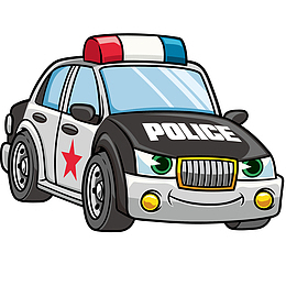 卡通警车免抠PNG