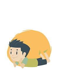 趴着人物卡通素材-趴着人物卡通png图片下载-觅元素