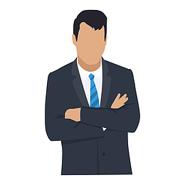 卡通装饰人物介绍海报设计职业男