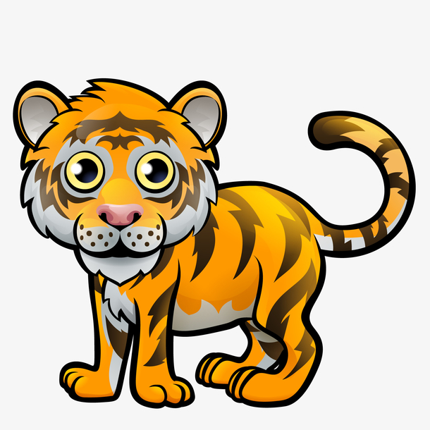 卡通手绘老虎设计
