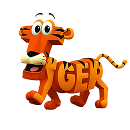 老虎tiger英文组合形象