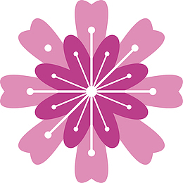 手绘桃花瓣漂浮桃花