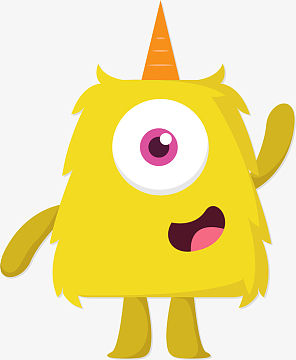 卡通创意游戏人物圆脸怪兽装饰设