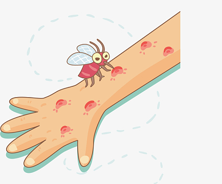 蚊虫叮咬红色的包