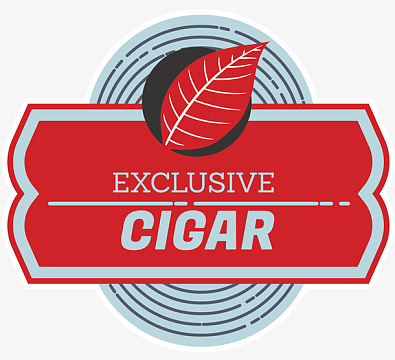 矢量高级雪茄贴纸