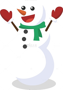 红手套雪人