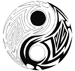 装饰性黑白手绘图案