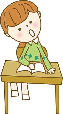 发呆可爱男孩矢量