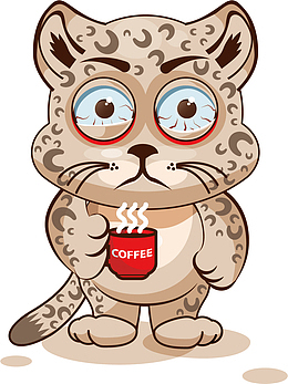 矢量图熬夜的小猎豹