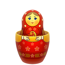 红俄式套娃里面俄式套娃图标