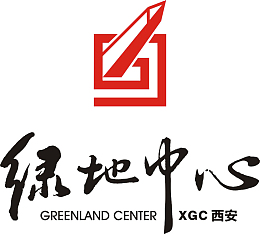 红标黑字东方绿地LOGO