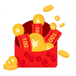 双十一双十二红包元素手绘