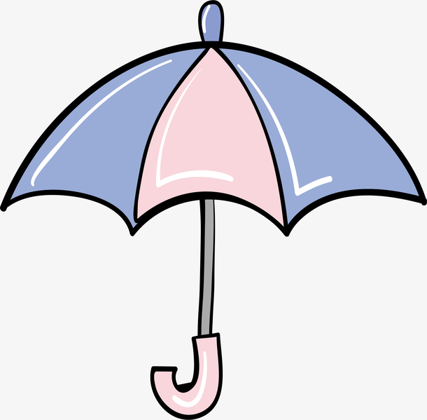 矢量手绘雨伞
