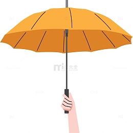 下雨天手拿雨伞海报