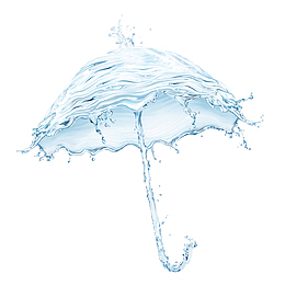 水滴雨伞特效装饰
