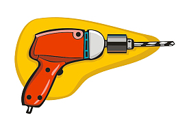 卡通可爱电钻机