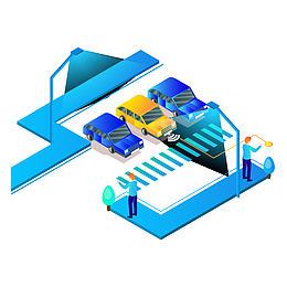 蓝色智慧城市元素