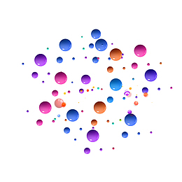 彩色圆球装饰元素