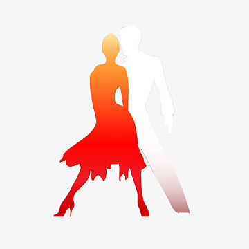 纯色拉丁舞卡通画