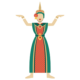 泰国跳舞女人手绘