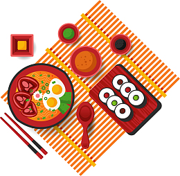 美味日式拉面寿司