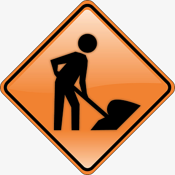 卡通手绘安全警示图标