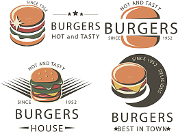 矢量手绘汉堡图标