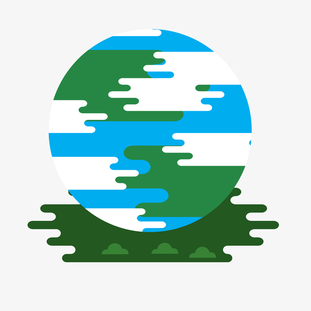 绿色环保地球png