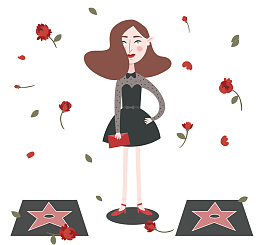 登台领奖的美女明星