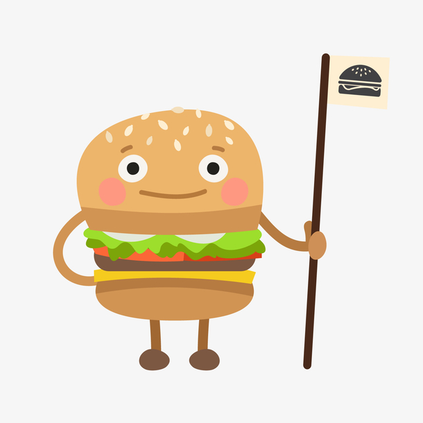 肯德基汉堡矢量图