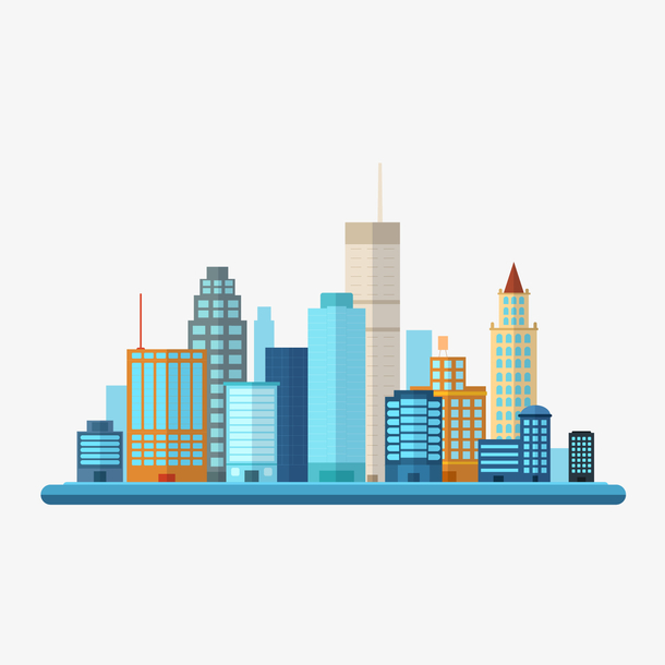 大楼,城市,风景,大城市,发达,高楼,高科技,大厦,科技园,扁平化,矢 