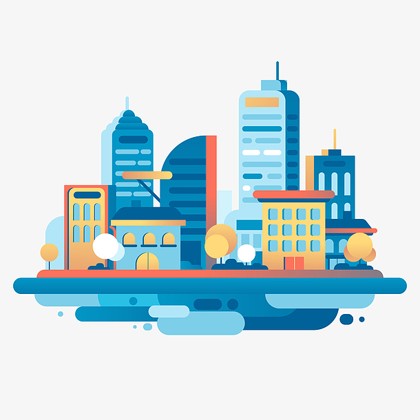 一些高楼林立的科技园