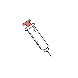 卡通手绘注射器矢量图
