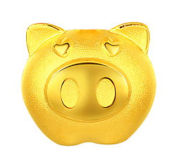 卡通金猪庆新年猪头装饰项链元素