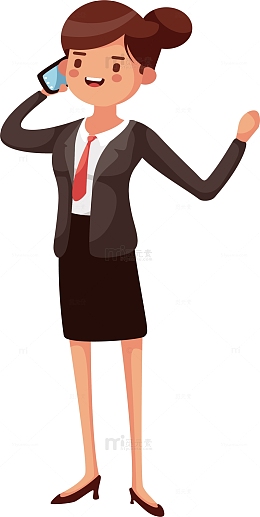 商务风上班族打电话